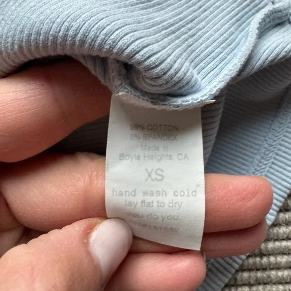 Perfectwhitetee Blondie tank top. Light blue. Size XS. - Picture 3 of 5